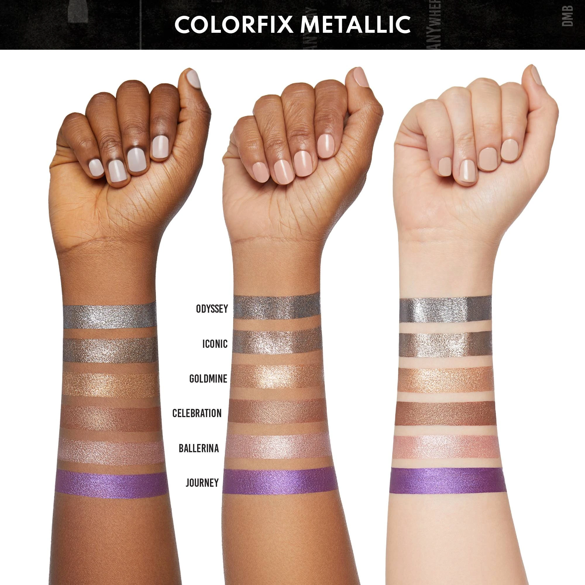 Danessa Myricks Colorfix Metallics Goldmine - Crema Hibrida, Incredibil De Durabila Cu Aspect Metalic - Swatch