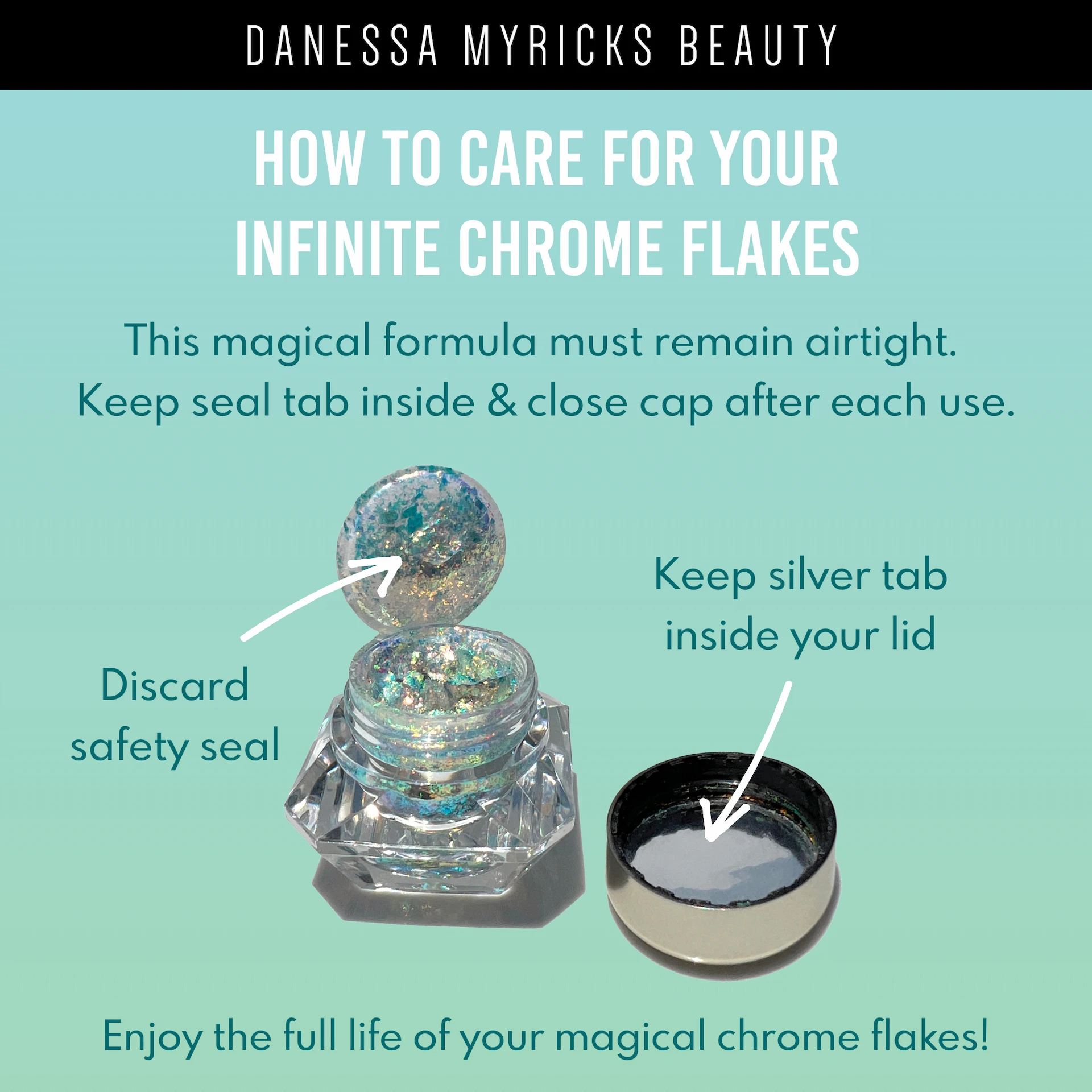 Infinite Chrome Flakes Moonlight Danessa Myricks Infinite Chrome Flakes Moonlight - Actioneaza Ca Un Fard De Pleoape Sau Un Topper - How To Care