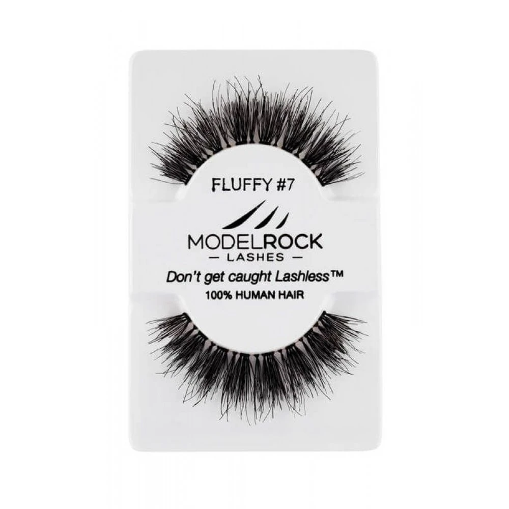Gene False Modelrock Fluffy #7 - Gene False De Tip Banda Fabricate Din Par Natural, De Calitate Superioara - Produs