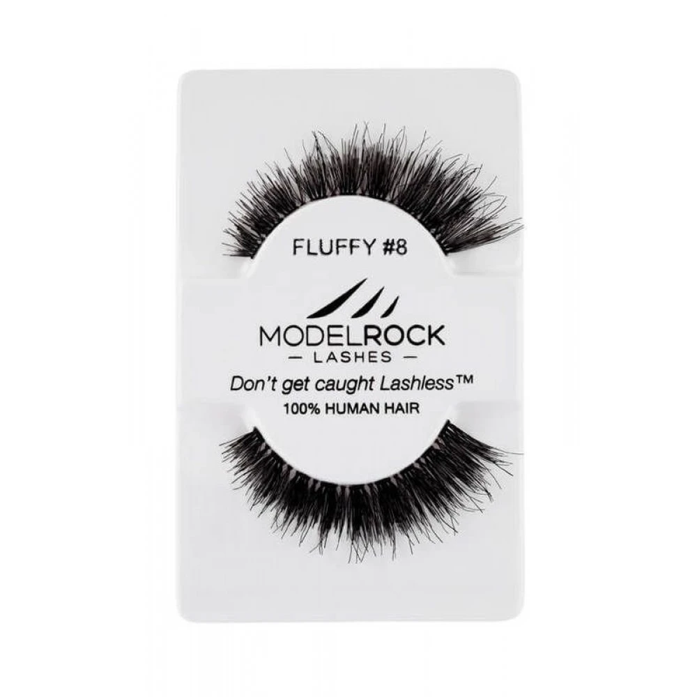 Gene False Modelrock Fluffy #8 - Gene False De Tip Banda Fabricate Din Par Natural, De Calitate Superioara - Produs