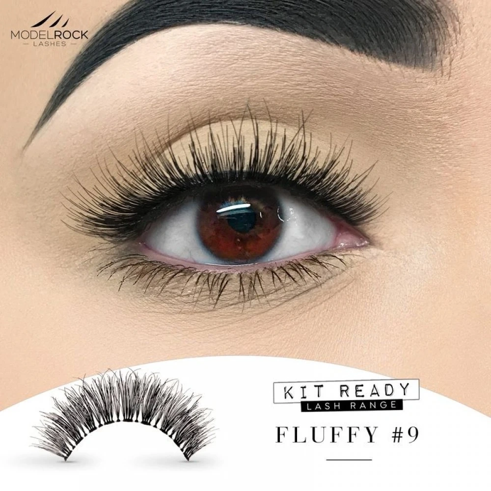 Gene False Modelrock Fluffy #9 - Gene False De Tip Banda Fabricate Din Par Natural, De Calitate Superioara - Hover