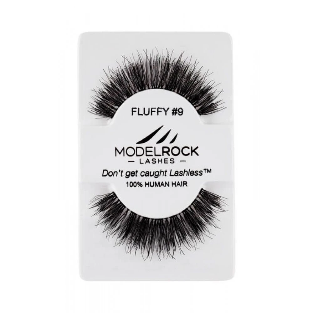 Gene False Modelrock Fluffy #9 - Gene False De Tip Banda Fabricate Din Par Natural, De Calitate Superioara - Produs
