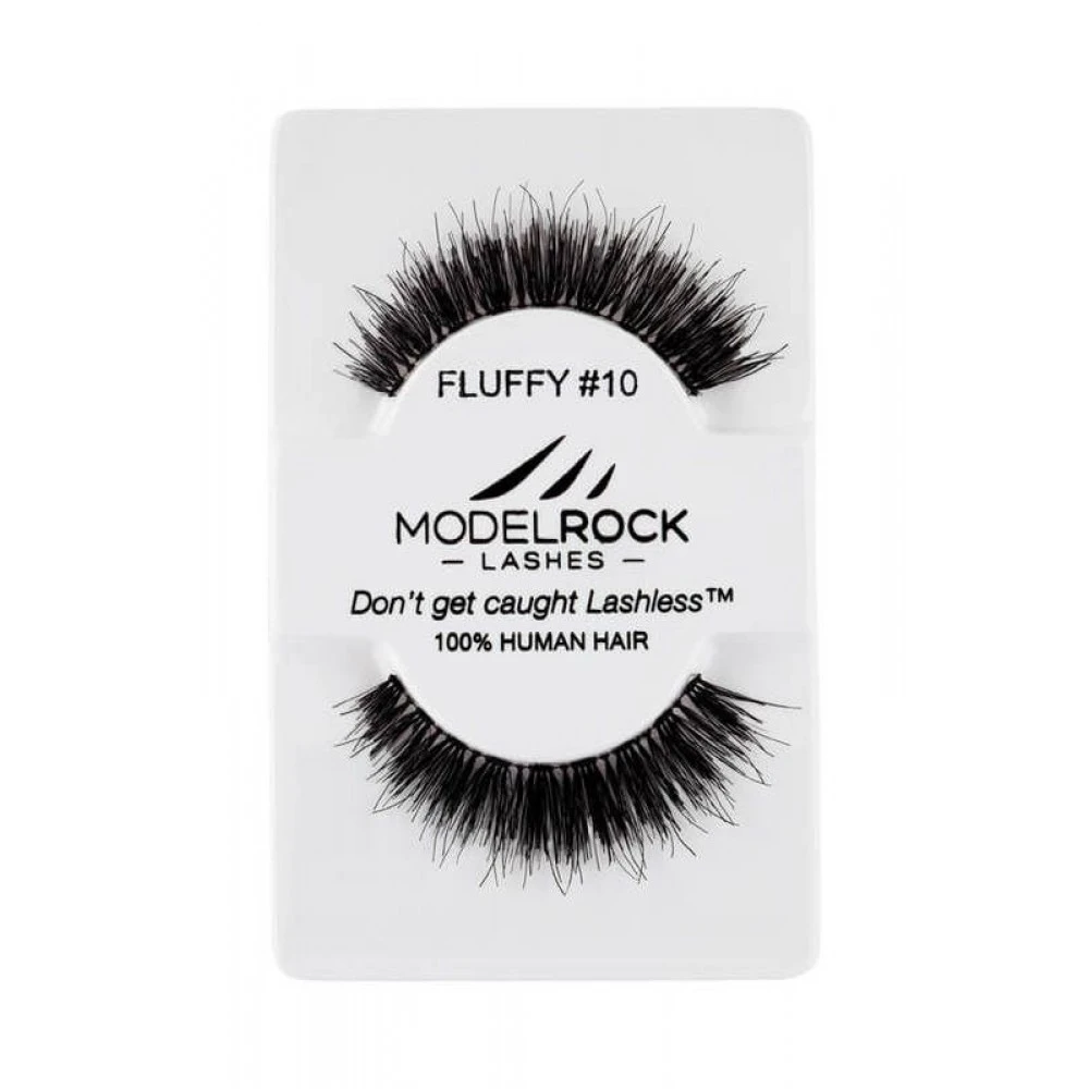 Gene False Modelrock Fluffy #10 - Gene False De Tip Banda Fabricate Din Par Natural, De Calitate Superioara - Produs