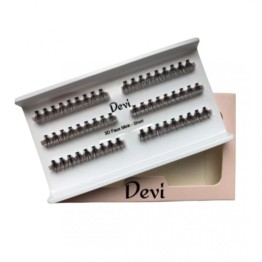 Gene False Devi Faux Mink S - Gene False Smocuri, Foarte Fine, Subtiate Progresiv Catre Varf - Produs