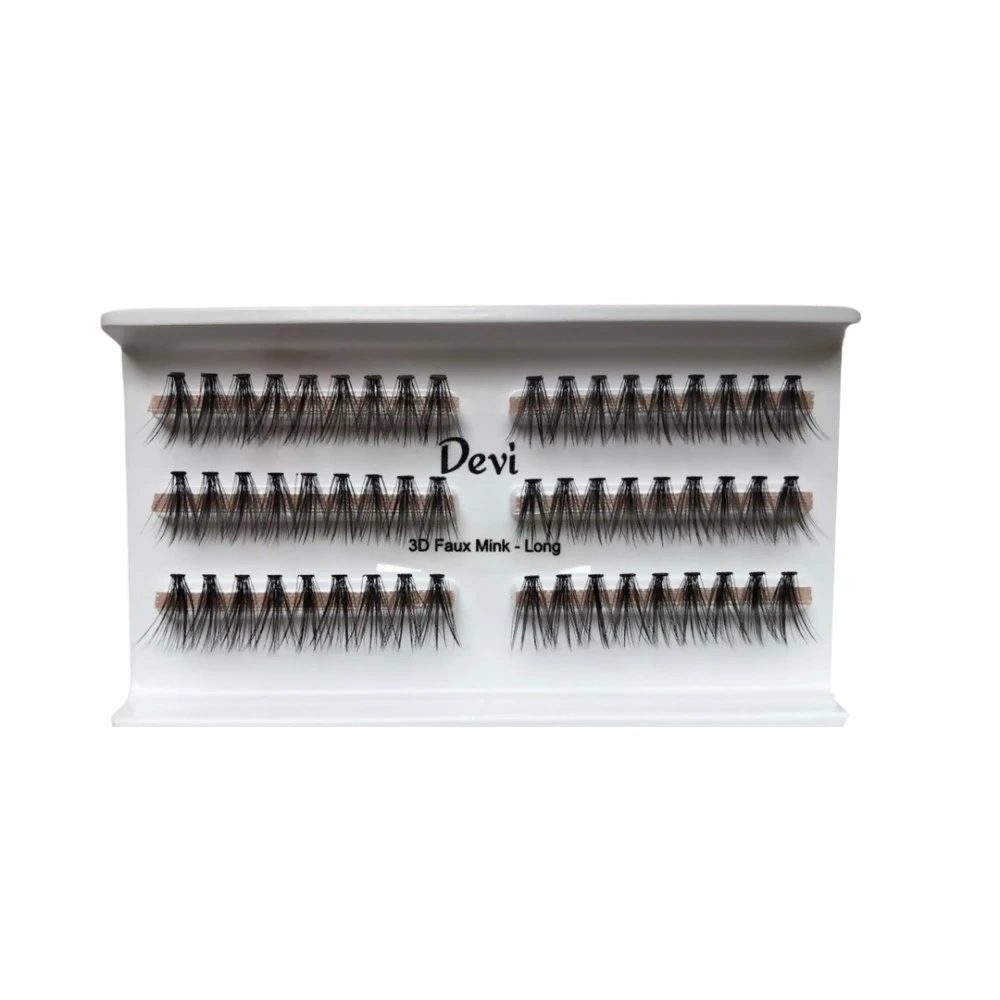 Gene False Devi Faux Mink L - Gene False Smocuri, Foarte Fine, Subtiate Progresiv Catre Varf - Hover