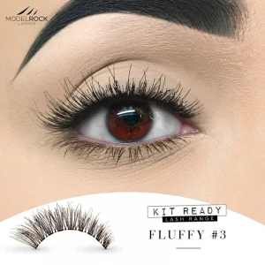 Gene False Modelrock Fluffy #3 - Gene False De Tip Banda Fabricate Din Par Natural, De Calitate Superioara - Hover