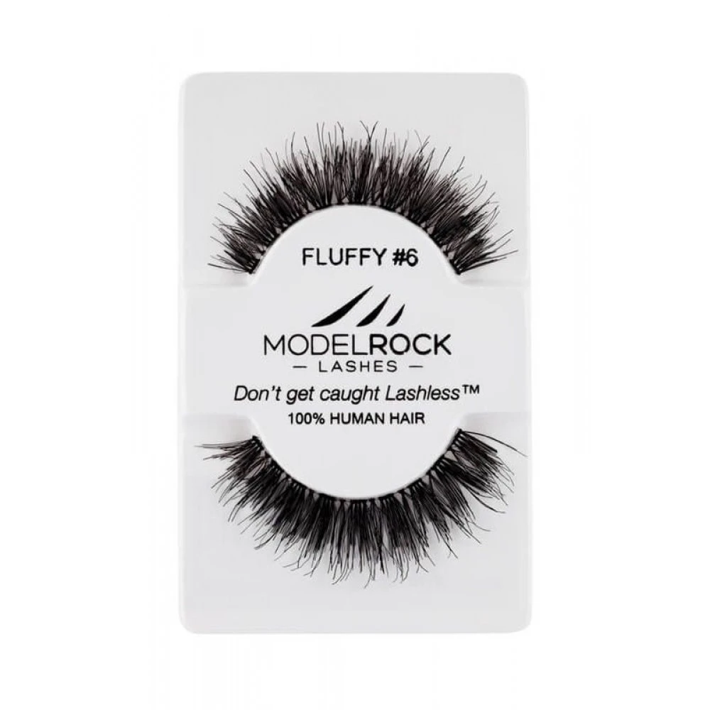 Gene False Modelrock Fluffy #6 - Gene False De Tip Banda Fabricate Din Par Natural, De Calitate Superioara - Produs