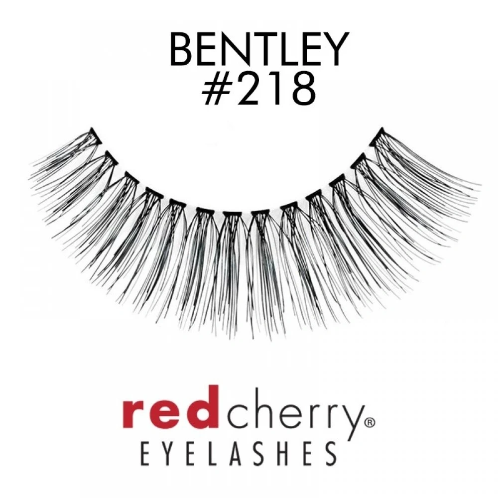 Gene False Red Cherry 218 Bentley - Gene False Banda, Fabricate Din Par Natural, Voluminoase Si De Un Negru Intens - Hover