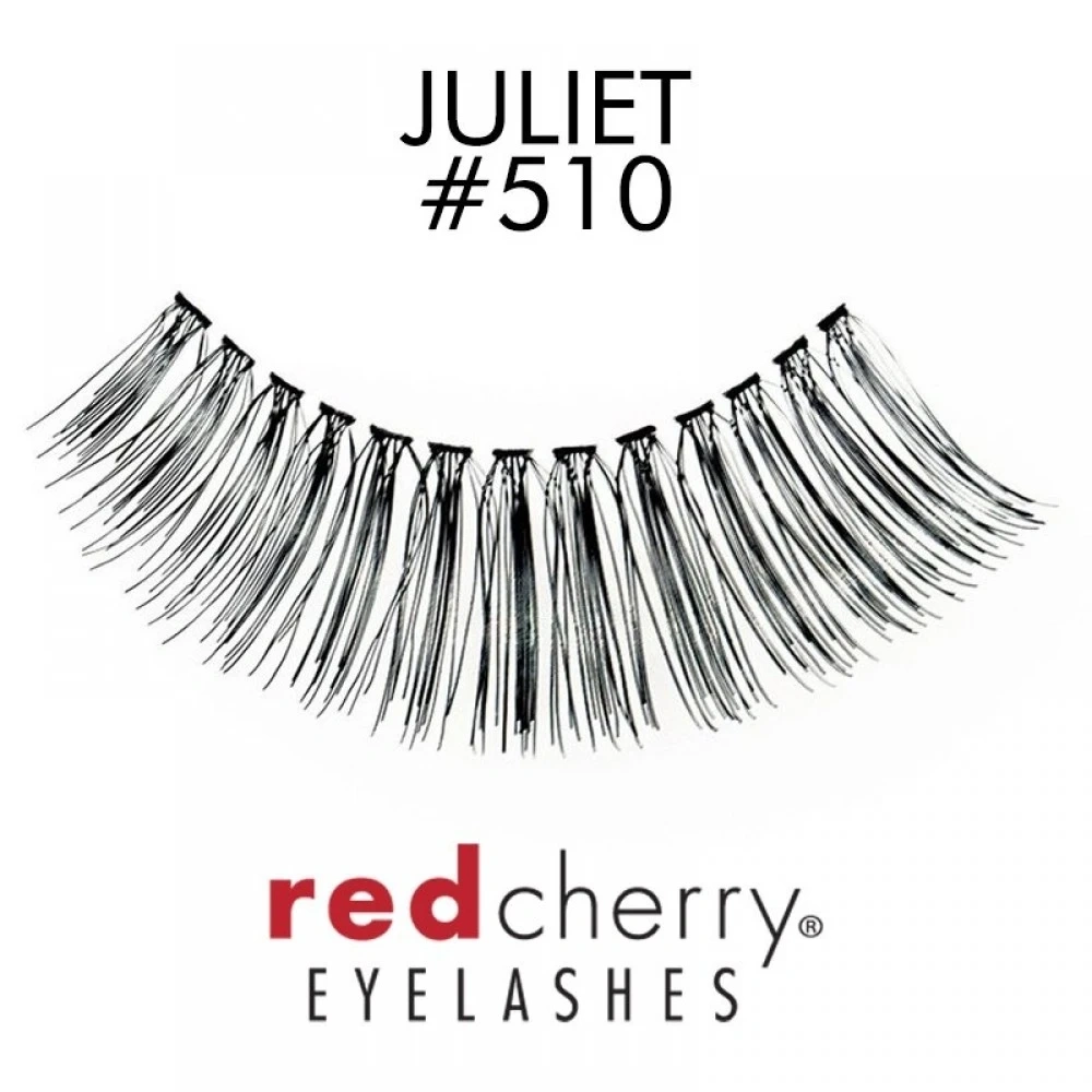 Gene False Red Cherry 510 Juliet - Gene False Banda Fabricate Din Par Natural, Flexibile, De Calitate Superioara - Hover
