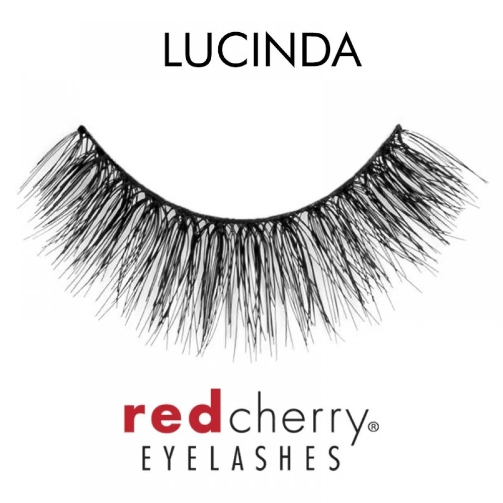 Gene False Red Cherry Lucinda - Gene False Banda Fabricate Din Par Natural, Flexibile, De Calitate Superioara - Hover