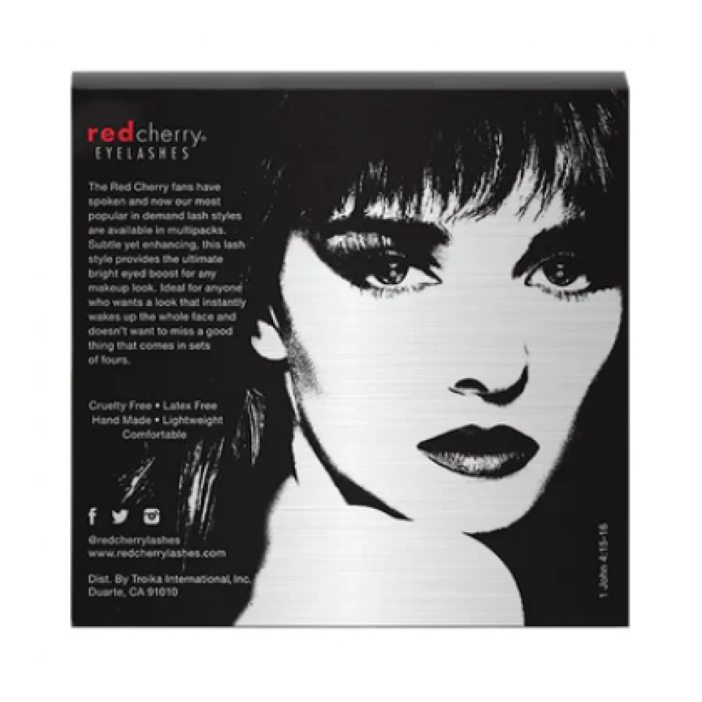 Gene False Red Cherry Trace Set 4 - Gene False Realizate Din Par 100% Natural, Fiind Usoare Si Confortabile - Hover