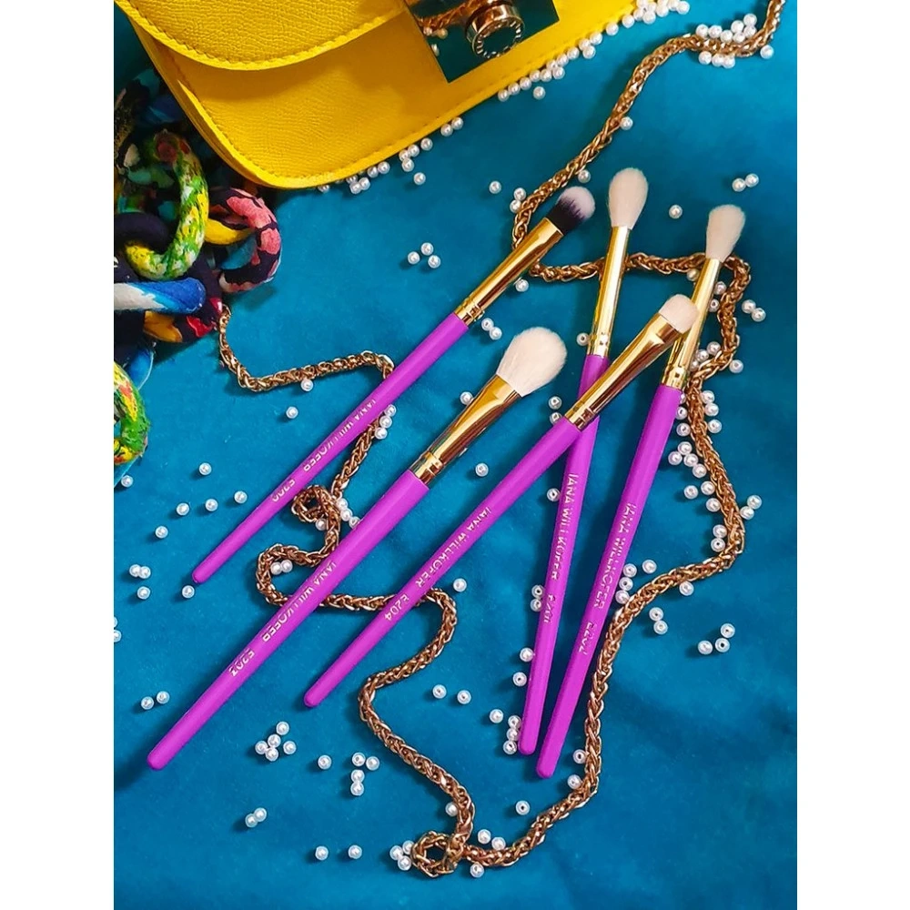 Iana Willkofer Set Iw Purple Delight 5 Pensule Ochi - Pensule Pentru Detalii, Pentru Un Machiaj Complet - Produs