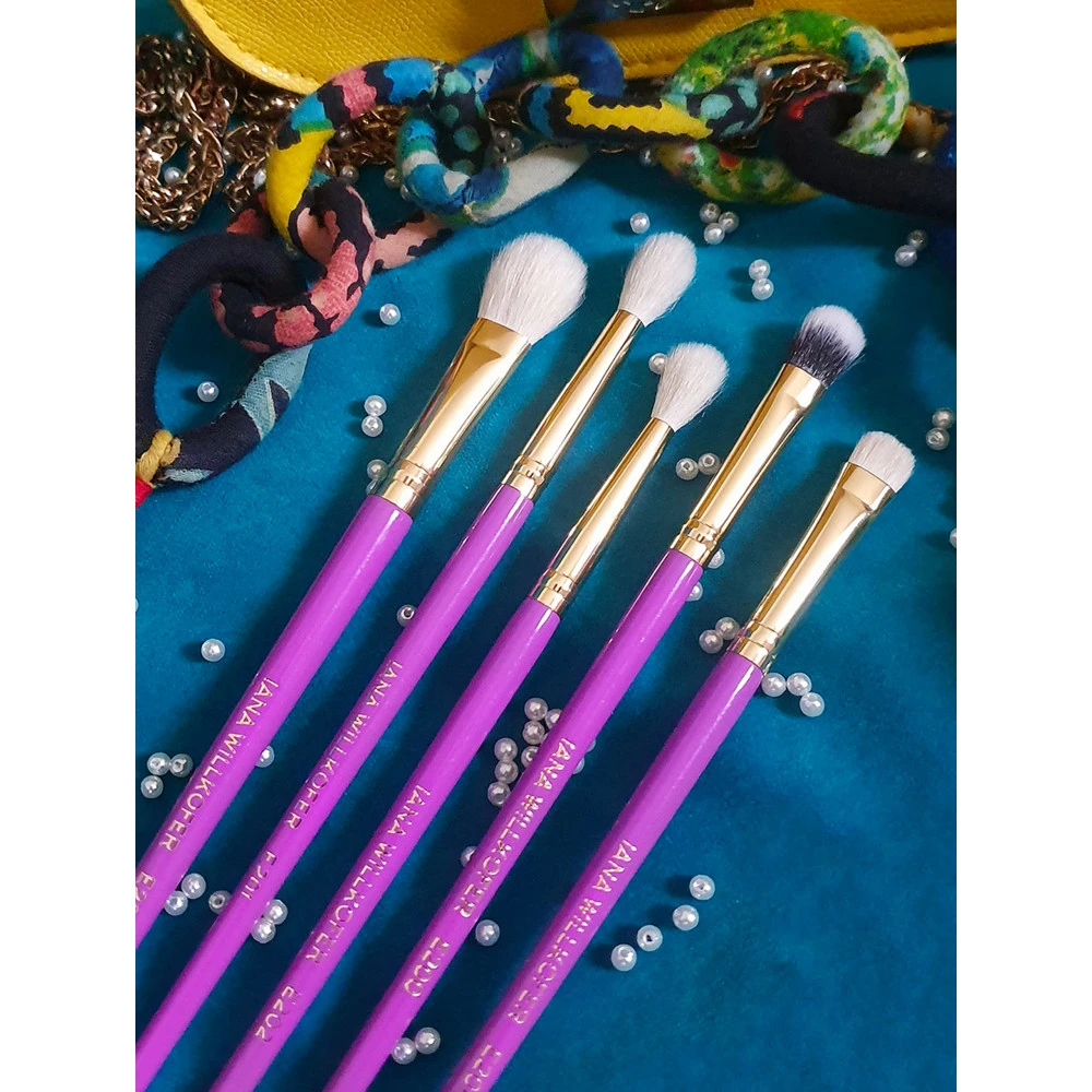 Iana Willkofer Set Iw Purple Delight 5 Pensule Ochi- Pensule Pentru Detalii, Pentru Un Machiaj Complet - Produs