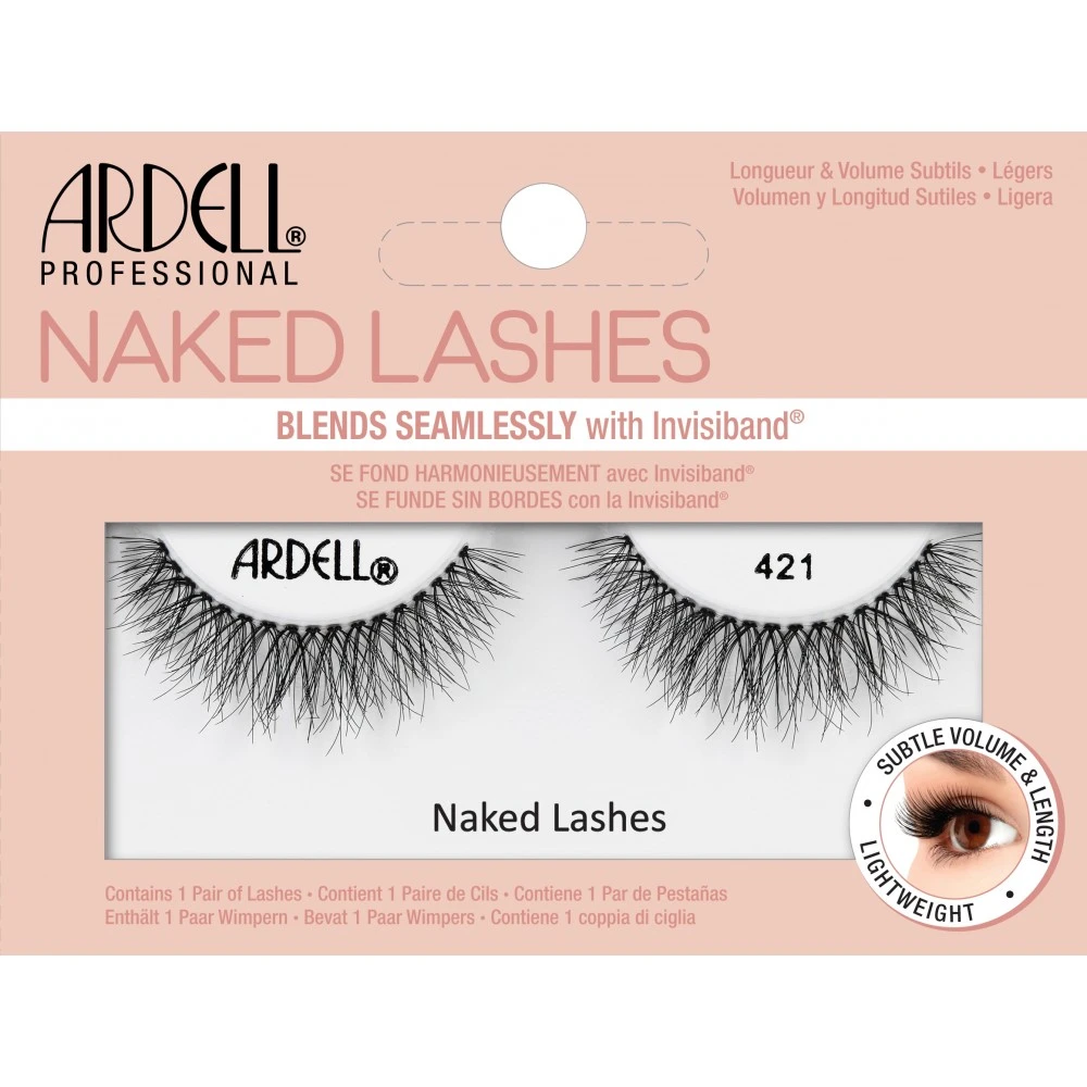 Gene False Ardell Naked 421 - Gene False Tip Banda, Realizate 100% Din Par Natural, Reutilizabile - Hover