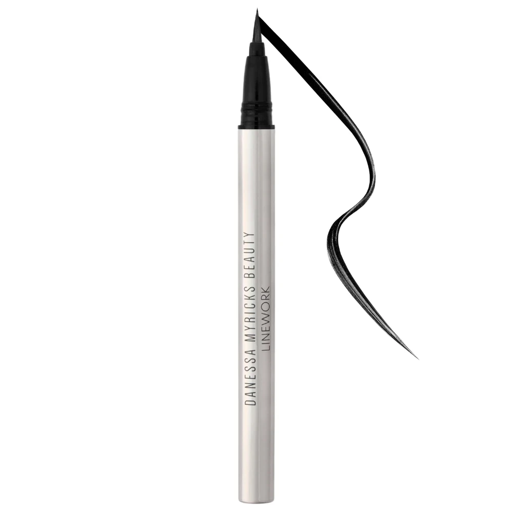 Danessa Myricks Linework Onyx - Tus De Ochi Lichid, Rezistent La Apa Si Transfer, Negru Intens, Demi-Mat - Produs