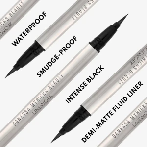Danessa Myricks Linework Onyx - Tus De Ochi Lichid, Rezistent La Apa Si Transfer, Negru Intens, Demi-Mat- Produs 4