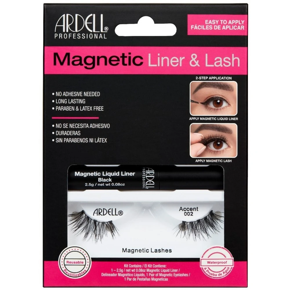 Gene False Ardell Magnetice Accent 002 + Eyeliner Gel